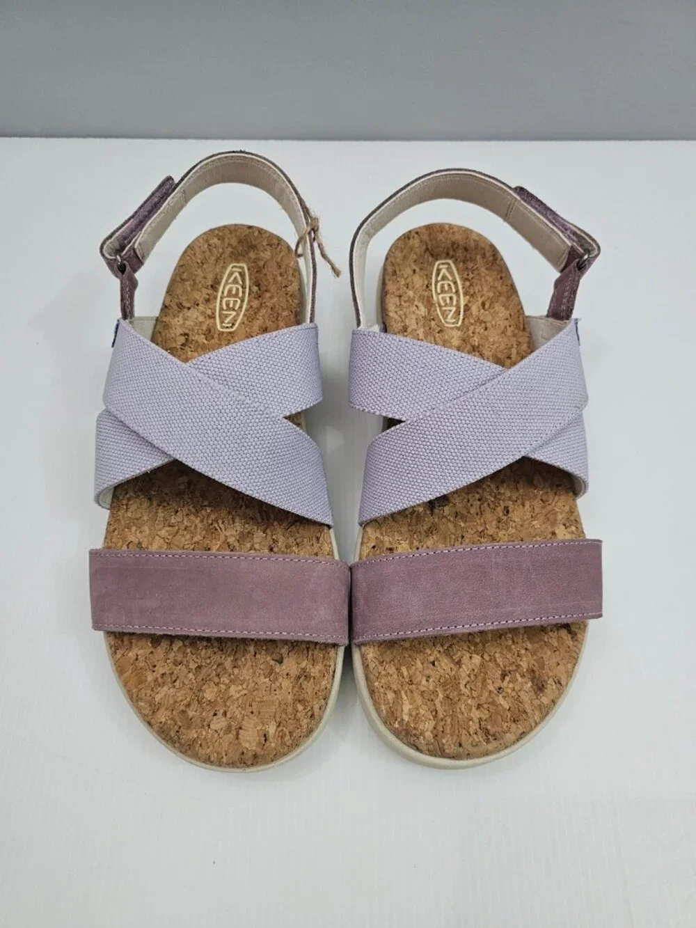 Keen Elle Criss Cross Slingback Sandal Womens 9.5 Purple Comfort Platform NEW